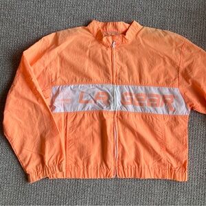 Vintage L.A. Gear pastel bright orange zip up windbreaker